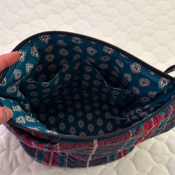 Vera Bradley Plaid Shoulder Bag - Navy, Red, Green - Picture 5 of 6